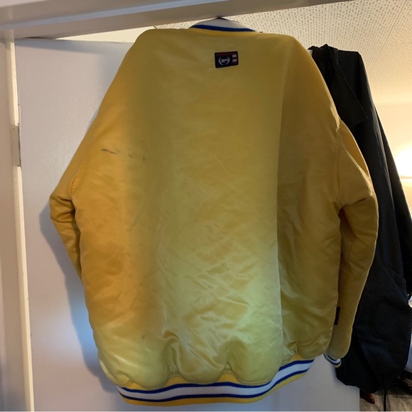 PHAT Farm Varsity Jacket. Warriors colors. Gold and Blue. size small - Picture 7 of 15